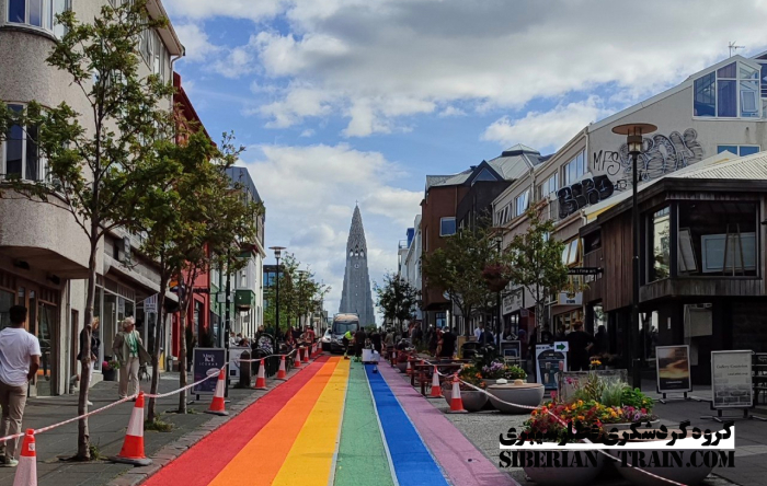 خیابان رنگین کمان LGBTQ در ریکیاویک